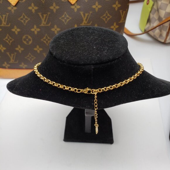 Authentic Louis Vuitton Lock & Key w/ Unbranded Gold Plated Gold Chain Necklace - Picture 3 of 11